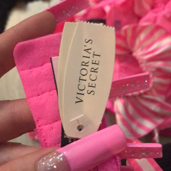 Victoria secret pink stripe babydoll apron set - Picture 3 of 9